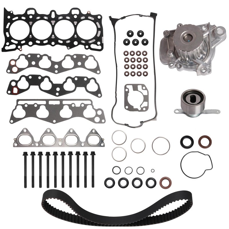 Riyhch HS9915PT-1 Cylinder Head Gasket Bolt Set & Timing Belt Kit with Water Pump Fit for Honda Civic 1996-2000 1.6L L4 Honda D16Y5 D16Y7 D16Y8 Engine Replace HS54234 HB4029 TKH005 - Image 1
